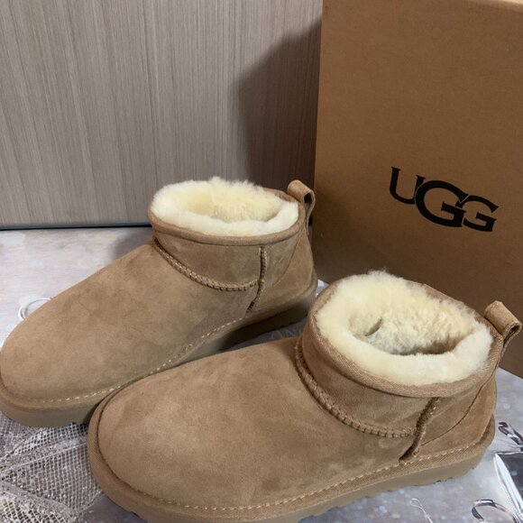 UGG Classic Ultra Mini Chestnut Ankle Boots 1116109-CHE Women's sizes 6-10 NEW
